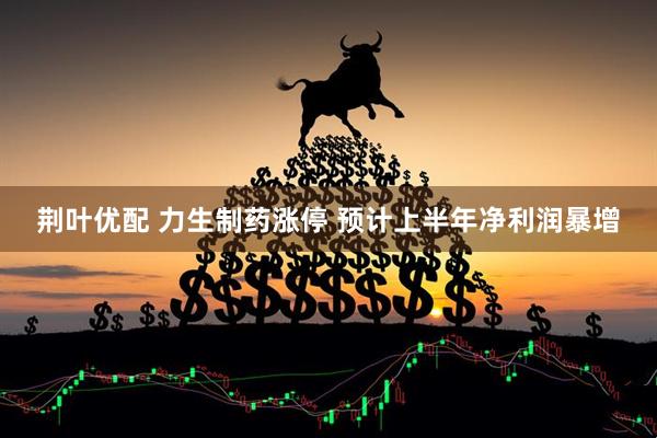 荆叶优配 力生制药涨停 预计上半年净利润暴增