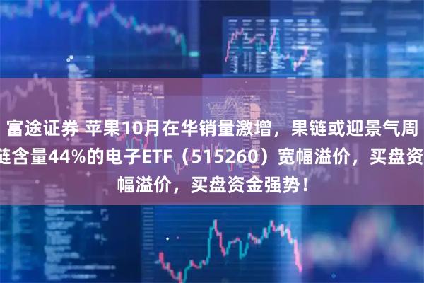 富途证券 苹果10月在华销量激增,果链或迎景气周期!果链含量44%的电子ETF(515260)宽幅溢价,买盘资金强势!